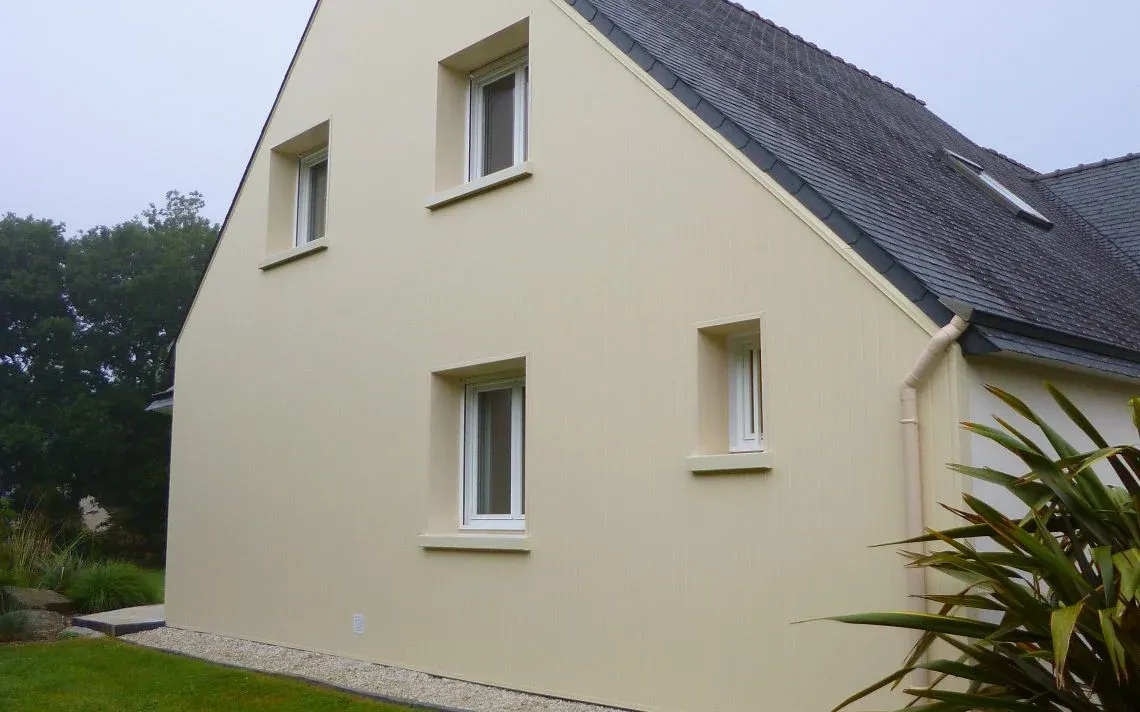 Bardage isolant sur pignon nord