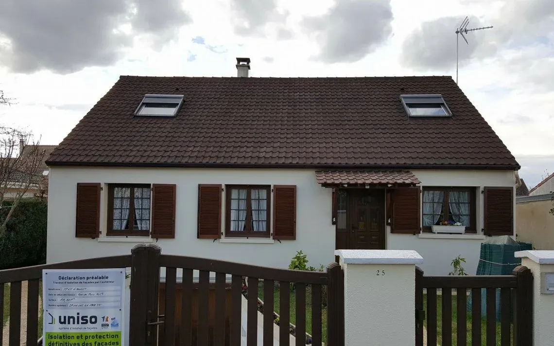Isolation des façades d'une maison de plain-pied